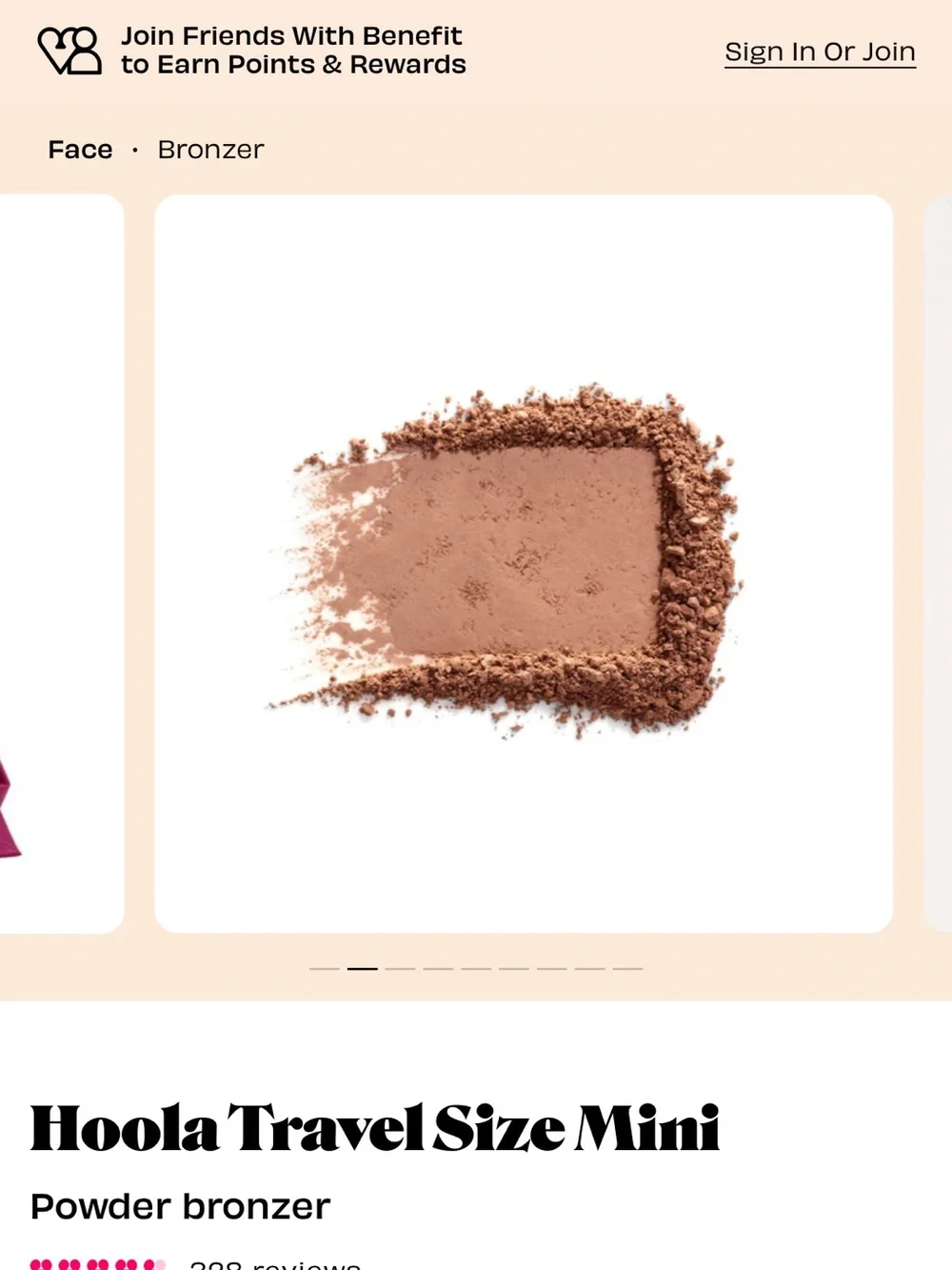 Benefit Hoola Mini Matte Bronzer — Original Tan